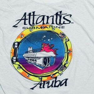 Vintage Atlantis Lobster / Submarine Aruba Single Stitch Trade Winds T Shirt XL